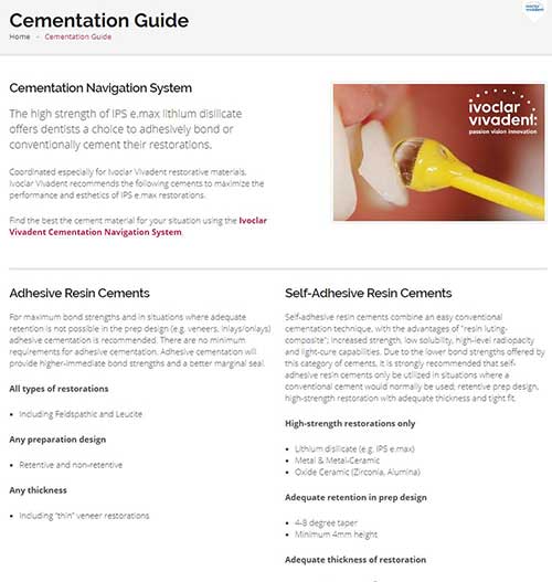 The post of IPS E.max Cementation Guide